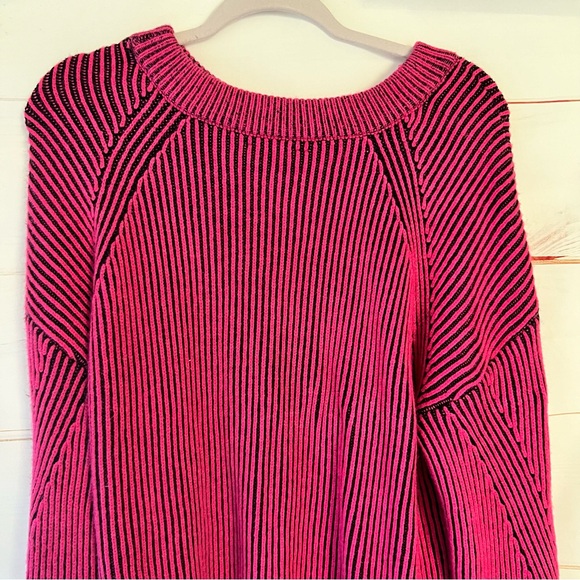 Pink & black ribbed  long sleeves sweater size XXL - Picture 3 of 7
